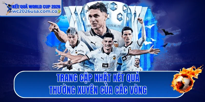 Trang cập nhật kết quả thường xuyên của các vòng
